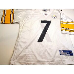 Reebok Pittsburgh Steelers Ben Roethlisberger NFL Jersey Men's L  White Football